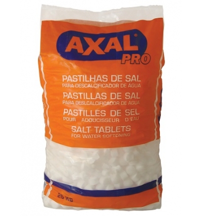 Embalagem de 25 kg Sal AXAL Pastilhas