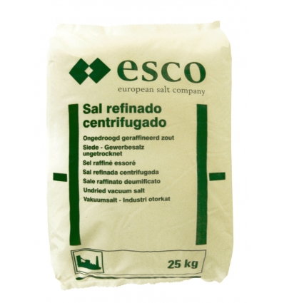 Embalagem de 25 Kg Sal Refinado Centrifugado ESCO